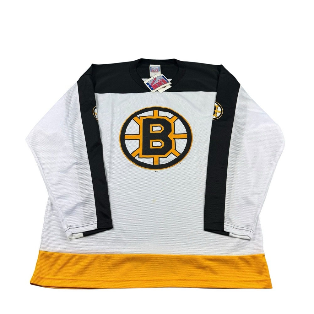 Boston Bruins Joe Thornton NHL 90s Off The Bench Hockey Jersey Mens L NWT